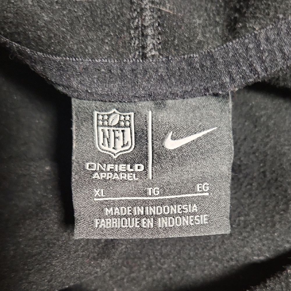 Nike NFL Apparel Child XL Philadelphia Eagles Black Green Hoodie Polyester - Picture 3 of 4